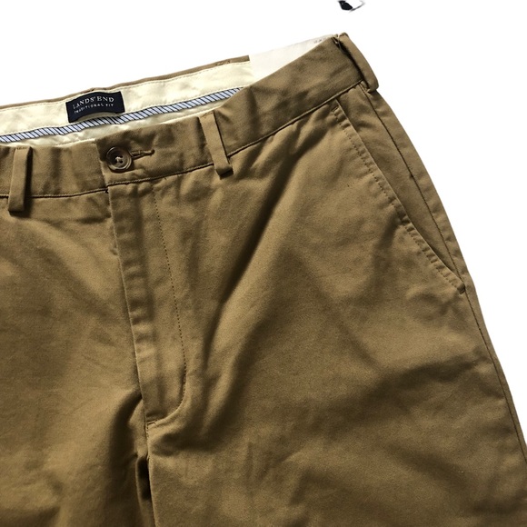 NWT Men’s Beige Lands’ End Traditional Fit Chinos 32x32 - Picture 8 of 15